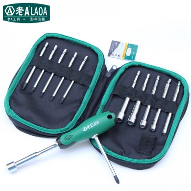 CR-V 12 In 1 Socket Screwdriver Kit 6 Sockets And 6 Screwdriver Bit Set